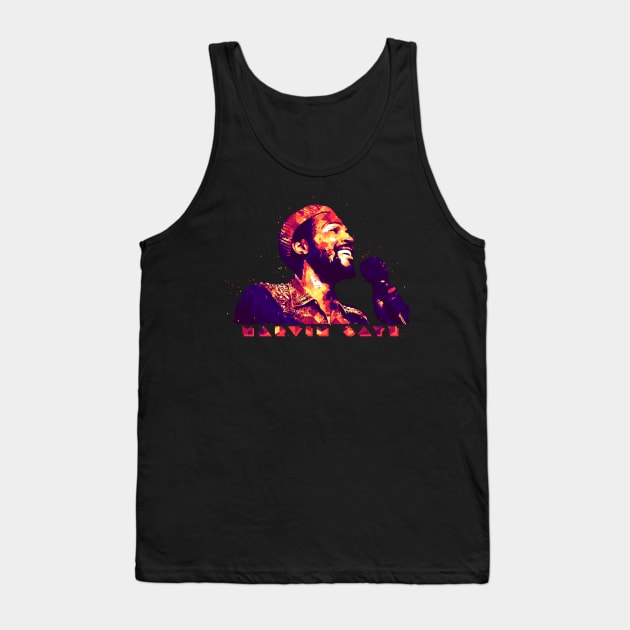 Marvin Gaye - Popart Tank Top by TheMarineBiologist